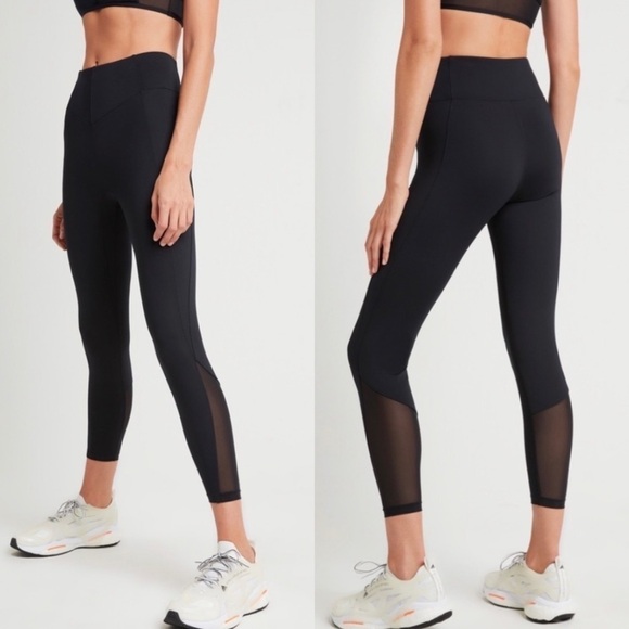 Le Ore Pants - NWT Le Ore Bandier Andria High Rise Corset Waist Mesh Leggings in Black